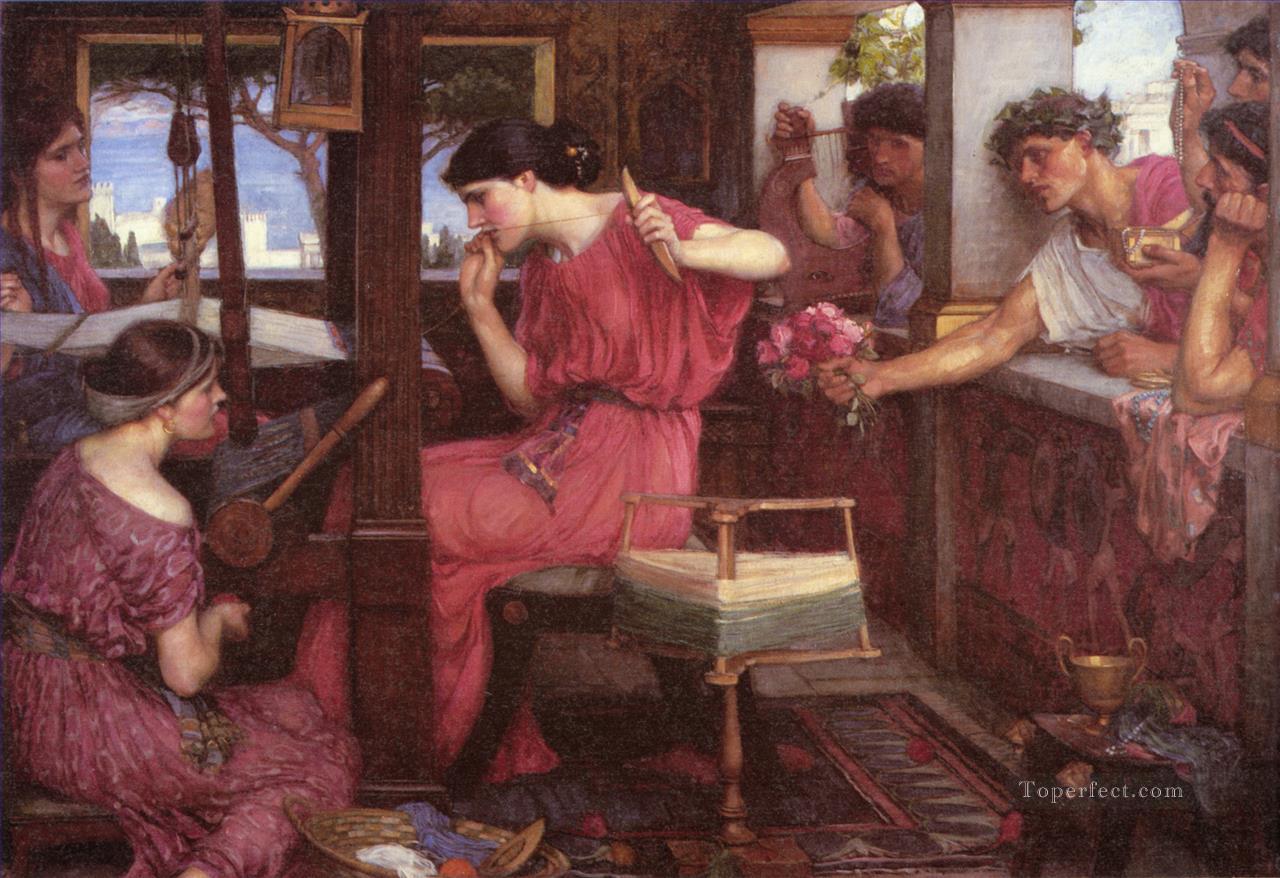Penelope and the Suitors Greek female John William Waterhouse Oil Paintings